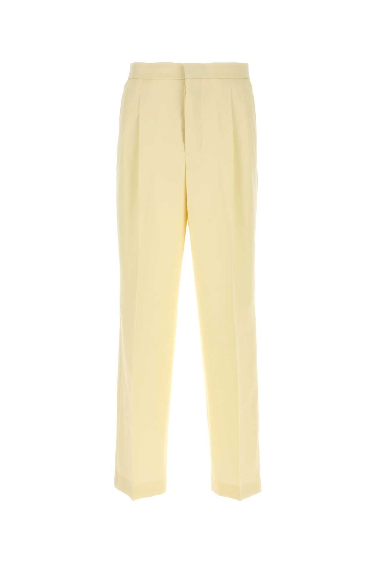 PASTEL YELLOW WOOL PANT