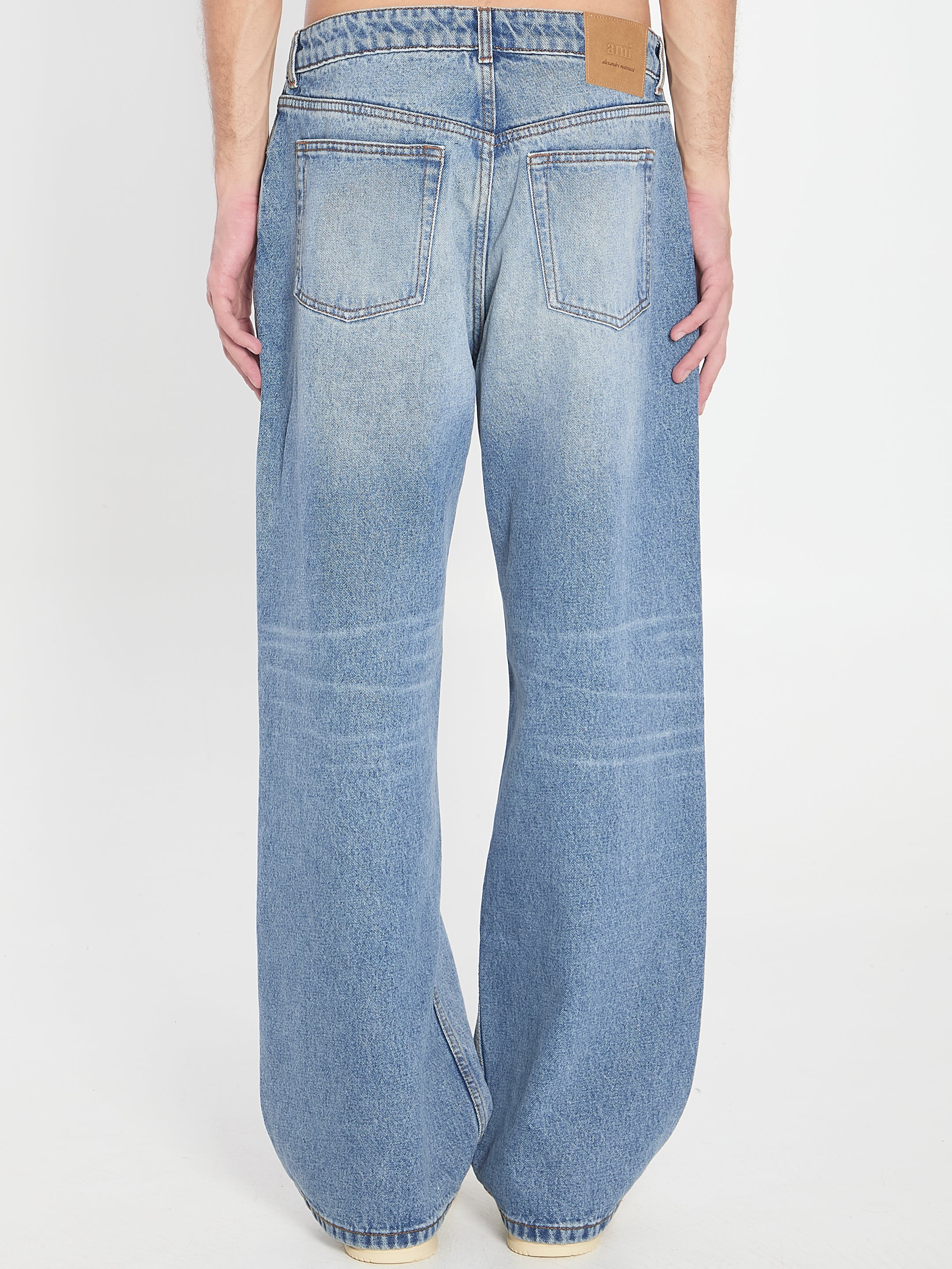 JEANS WITH A WIDE-LEG CUT AMI Paris