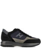 SUEDE AND SMOOTH LEATHER INTERACTIVE SNEAKERS WITH TECHNICAL FABRIC INSERTS Hogan BLACK 6