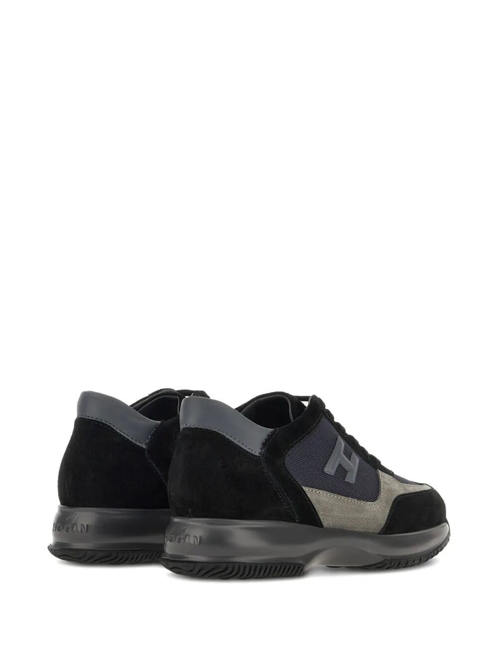 SUEDE AND SMOOTH LEATHER INTERACTIVE SNEAKERS WITH TECHNICAL FABRIC INSERTS Hogan