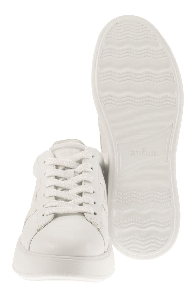 WHITE NAPPA LEATHER REBEL SNEAKERS Hogan