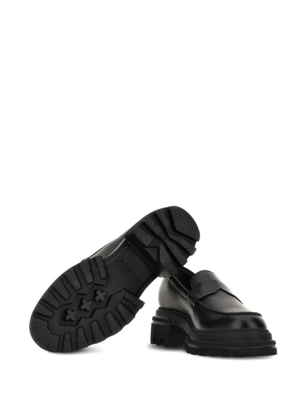 10-STOREY SMOOTH LEATHER AND WORKWEAR SOLE LOAFERS Hogan