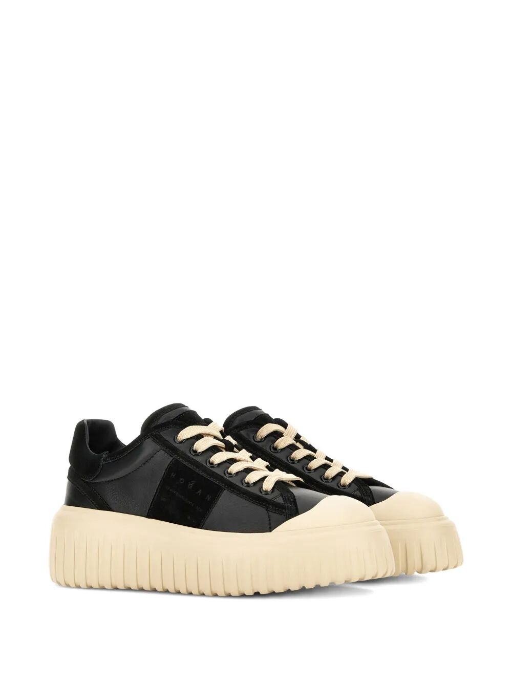 H-STRIPES NAPPA LEATHER AND SUEDE SNEAKERS Hogan