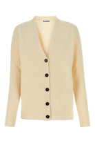 IVORY WOOL CARDIGAN Jil Sander WHITE 34T