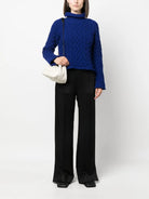 BLACK SATIN WIDE-LEG PANT Jil Sander