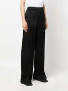 BLACK SATIN WIDE-LEG PANT Jil Sander