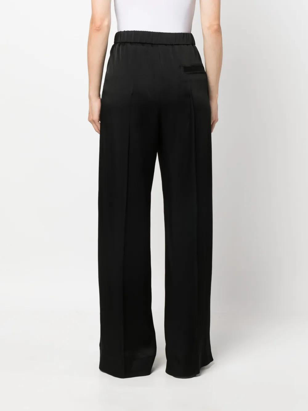 BLACK SATIN WIDE-LEG PANT Jil Sander