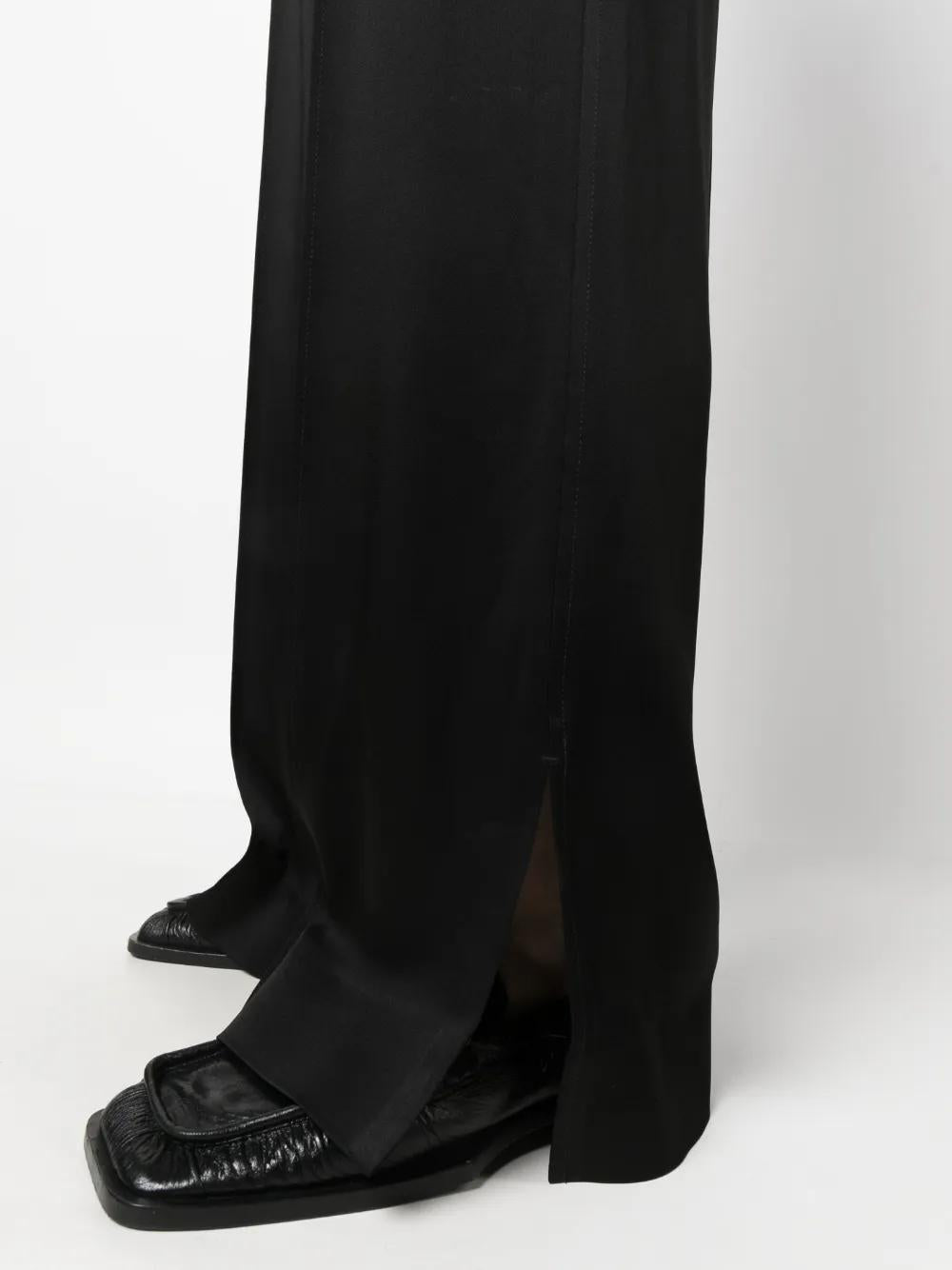 BLACK SATIN WIDE-LEG PANT Jil Sander