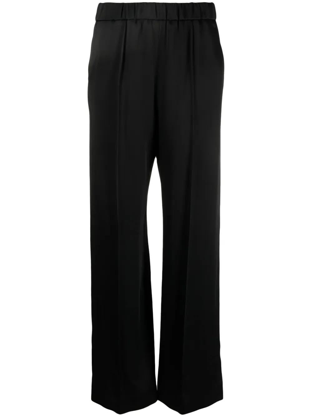 BLACK SATIN WIDE-LEG PANT Jil Sander BLACK 36T