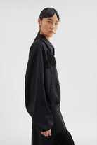 BOMBER FLORAL RELIEVE BLACK Jil Sander