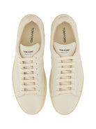 BEIGE CALF LEATHER SNEAKERS Tom Ford BEIGE 43