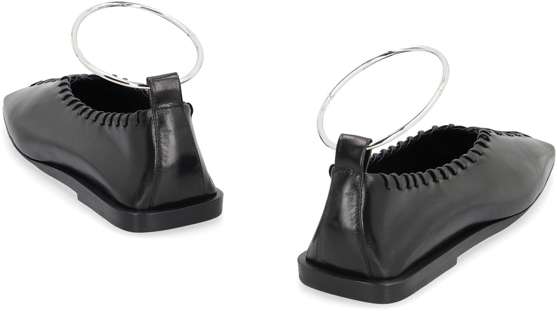 RING LEATHER BALLET FLATS Jil Sander