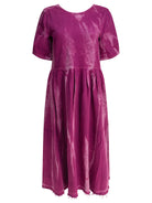 DENIM MIDI DRESS WITH OPEN BACK Ganni PURPLE 36