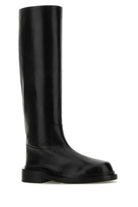 BLACK LEATHER BOOTS Jil Sander