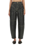 BLACK ORGANIC COTTON JEANS Ganni BLACK 25