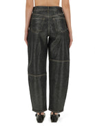 BLACK ORGANIC COTTON JEANS Ganni
