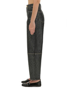 BLACK ORGANIC COTTON JEANS Ganni