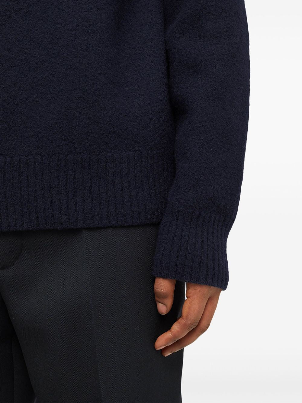 MIDNIGHT BLUE WOOL SWEATER Jil Sander