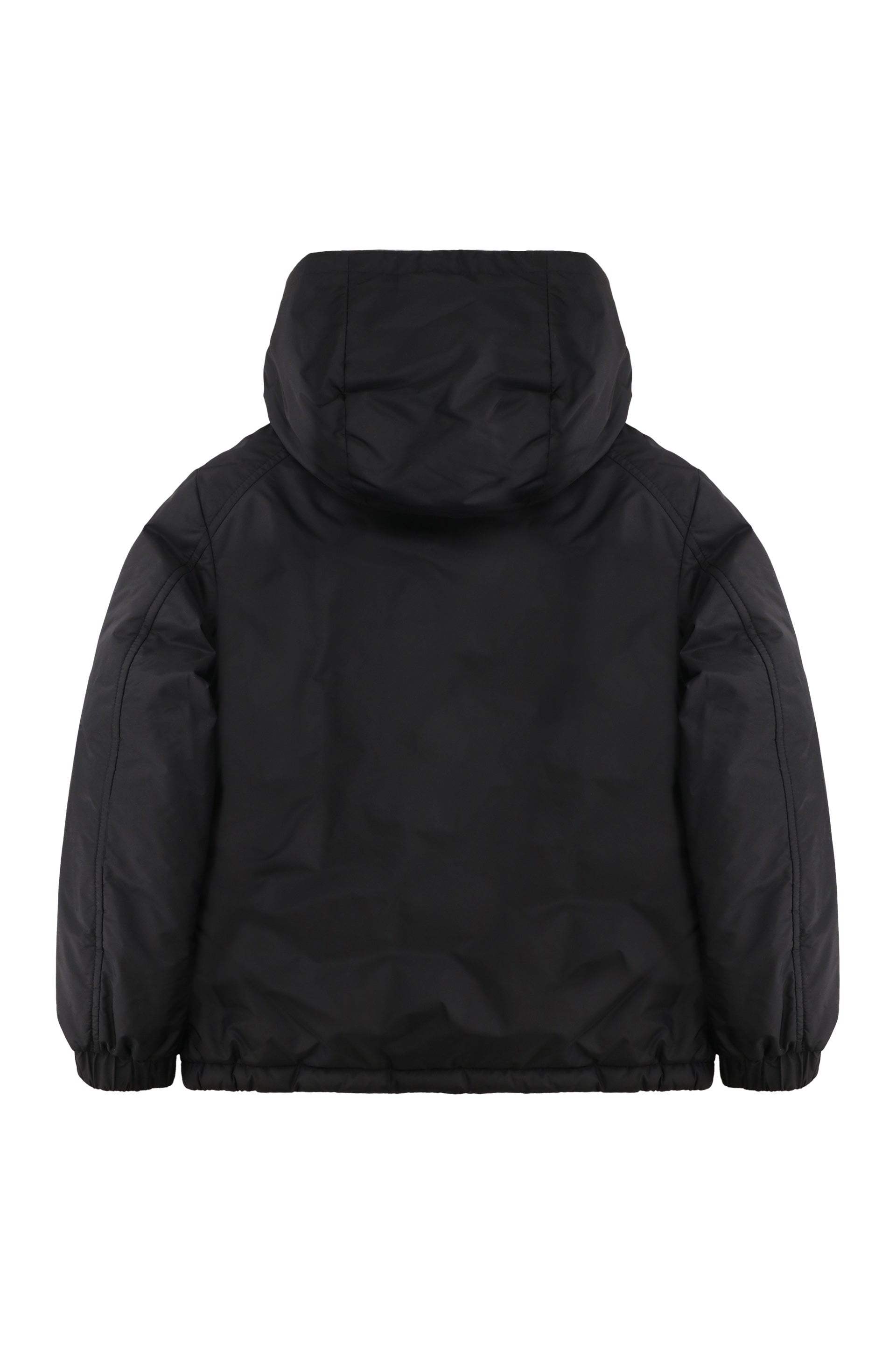 GERSHOM HOODED NYLON JACKET MONCLER KIDS black 10A