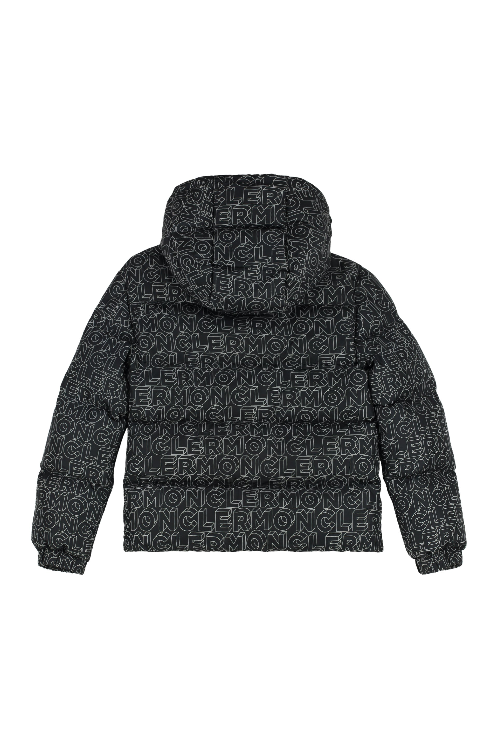 FERGUS HOODED NYLON JACKET MONCLER KIDS black 12A