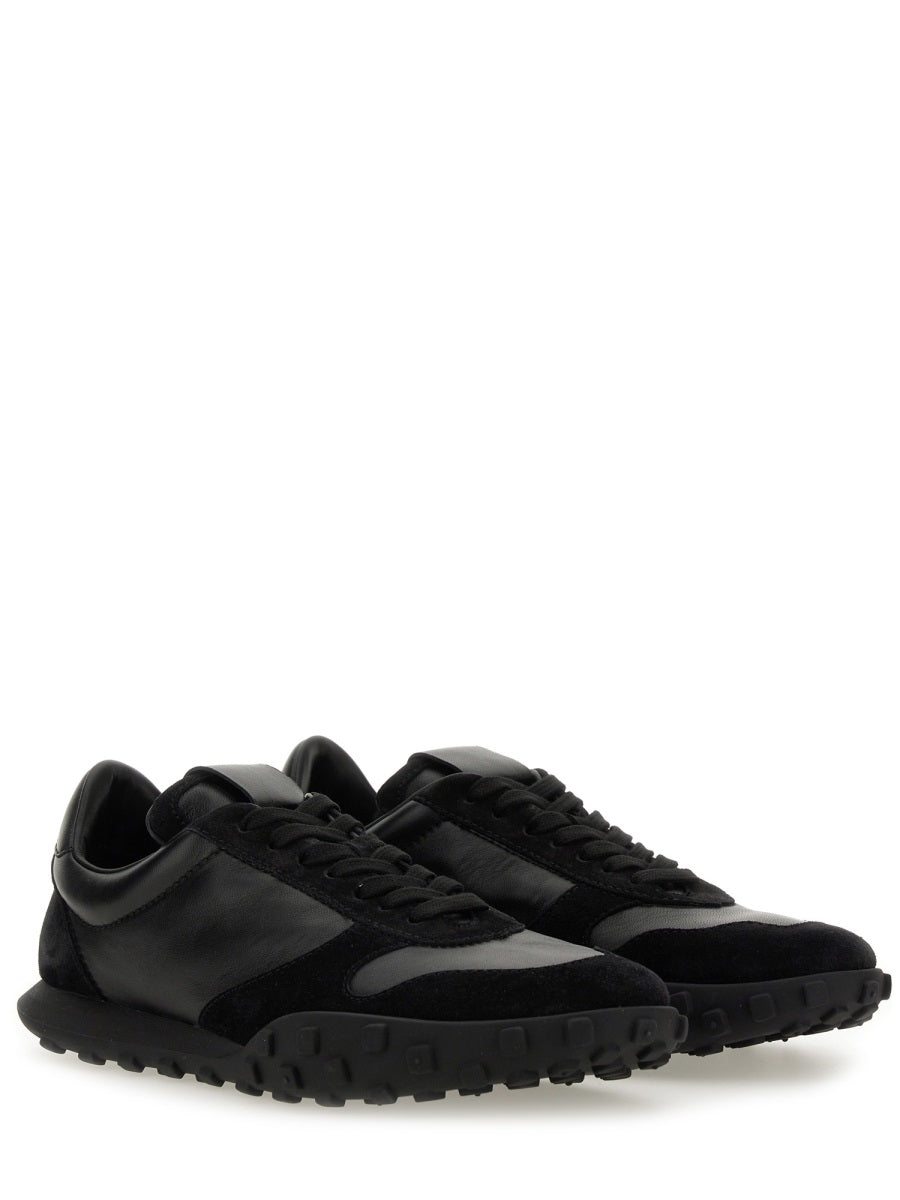 BLACK CALF LEATHER SNEAKERS Jil Sander