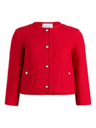 NO COLLAR BOX JACKET Patou RED 40