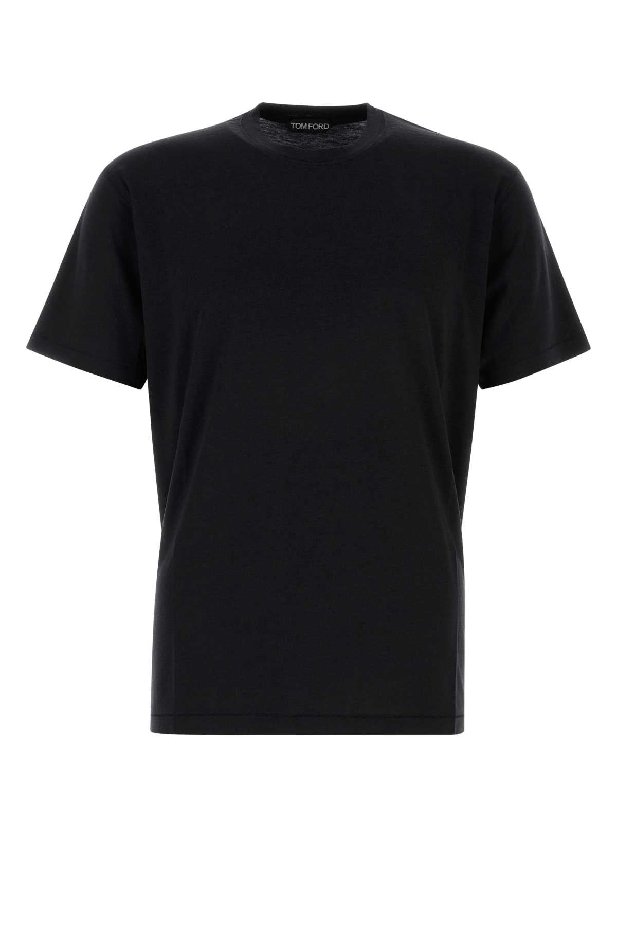 BLACK LYOCELL COTTON T-SHIRTS Tom Ford BLACK 50