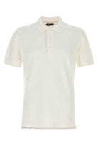 COTTON BLEND PIQUÉ POLO SHIRT Tom Ford White 54