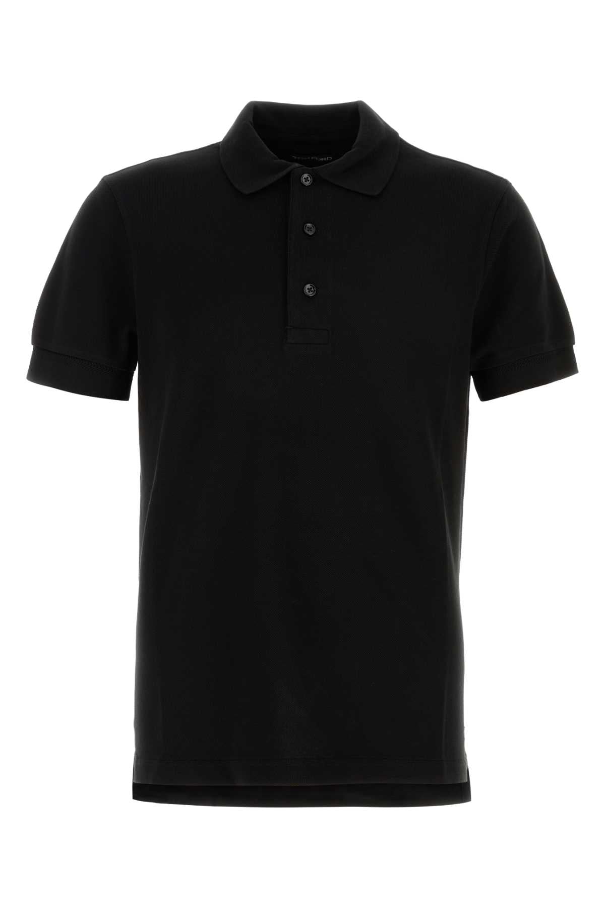 BLACK LYOCELL COTTON POLO SHIRTS Tom Ford BLACK 48