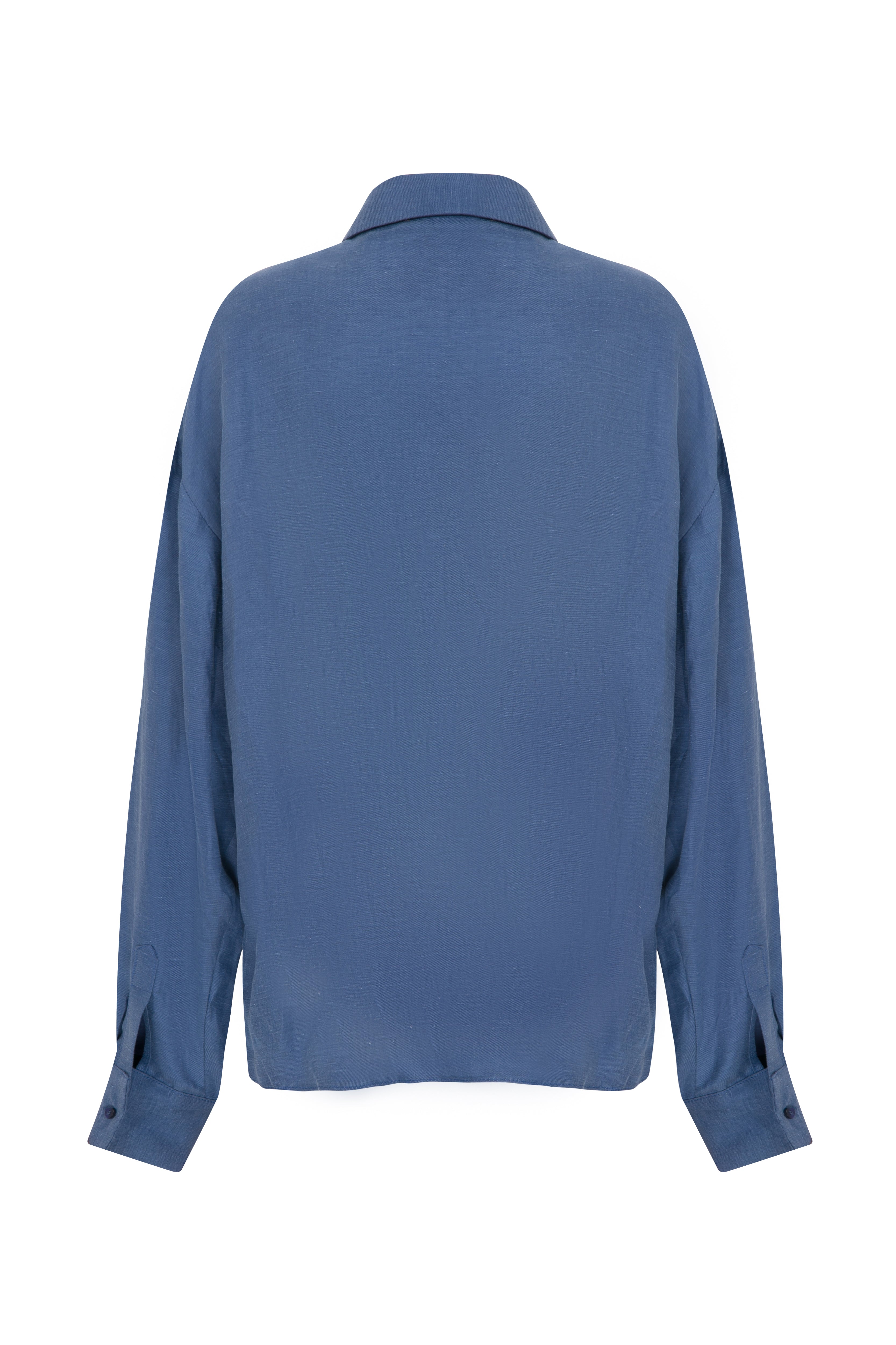 BLUE LINEN OCEAN SHIRT Je Te Veux XL