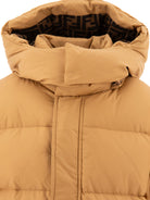 DOWN JACKET WITH PATCH LOGO FENDI KIDS