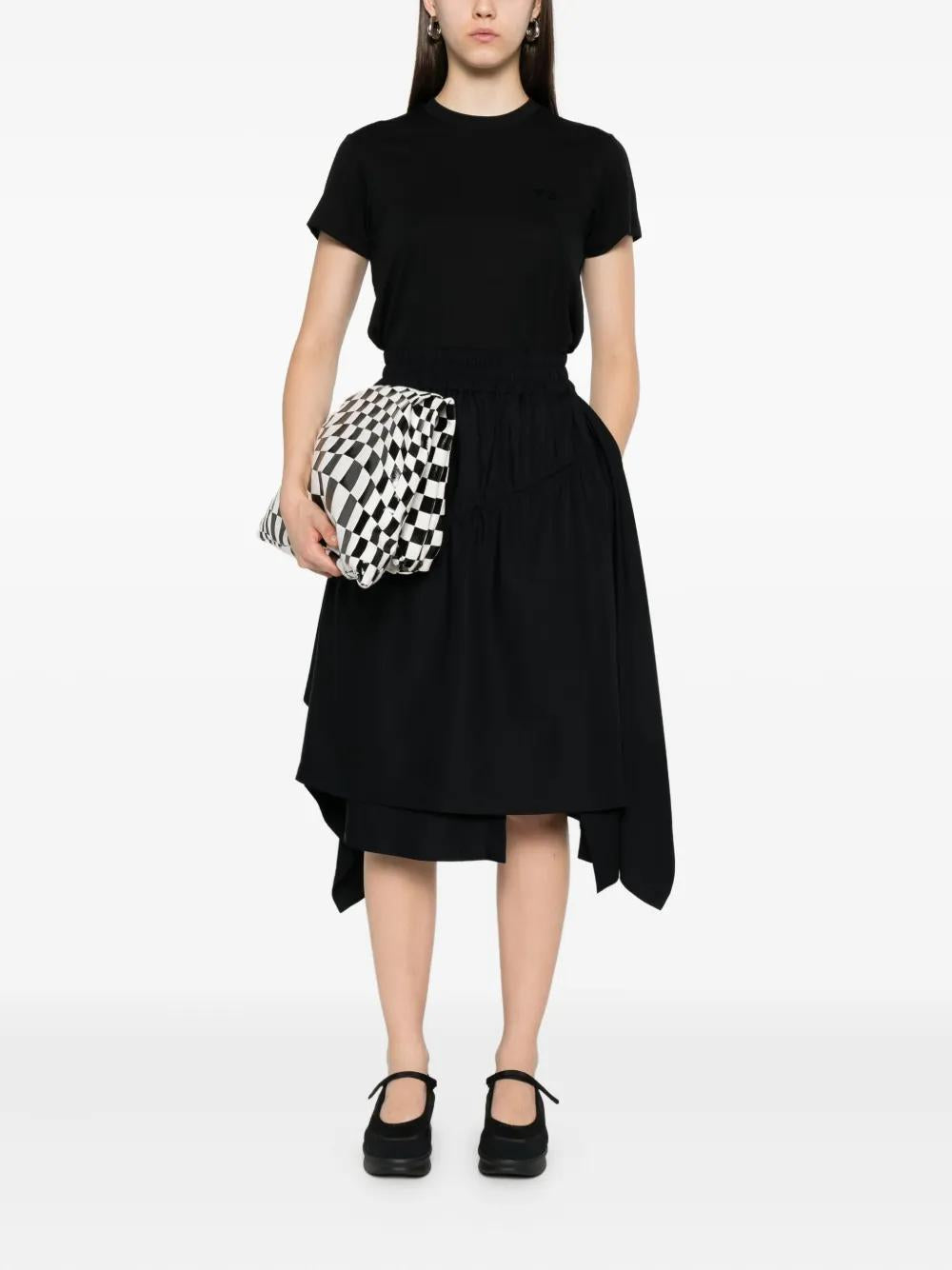ASYMMETRICAL MIDI SKIRT IN TWILL Y-3