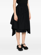 ASYMMETRICAL MIDI SKIRT IN TWILL Y-3
