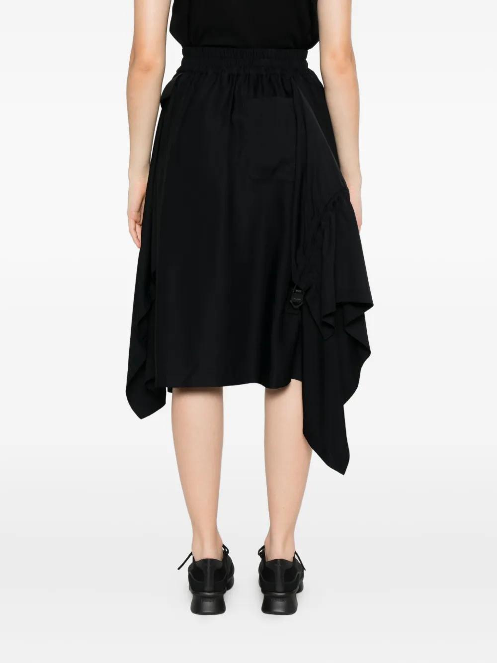 ASYMMETRICAL MIDI SKIRT IN TWILL Y-3