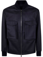 LEATHER PATCH POCKET BOMBER JACKET DESA