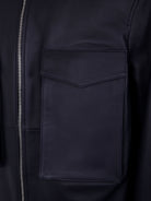 LEATHER PATCH POCKET BOMBER JACKET DESA