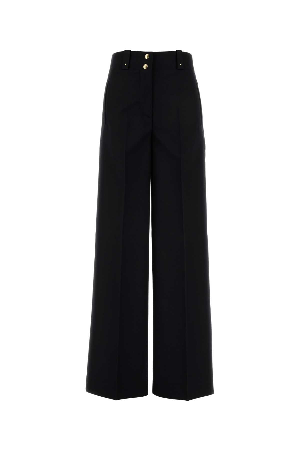 BLACK POLYESTER BLEND PALAZZO PANT Moncler BLACK 38