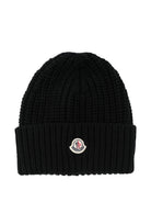 LOGO BEANIE HAT Moncler BLACK UNICA