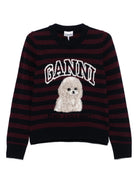 POODLE WOOL CREWNECK SWEATER Ganni BORDEAUX 3XS