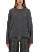 GREY RECYCLED WOOL SWEATERS Ganni GREY L-XL