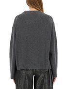 GREY RECYCLED WOOL SWEATERS Ganni
