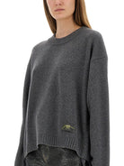 GREY RECYCLED WOOL SWEATERS Ganni