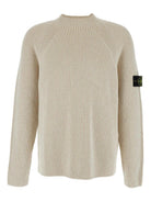RIBBED SWEATER WITH HIGH NECK Stone Island IVORY S
