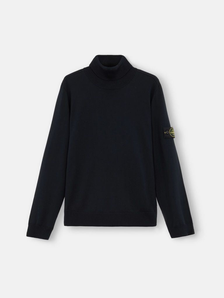 RIBBED WOOL TURTLENECK SWEATER Stone Island BLUE M