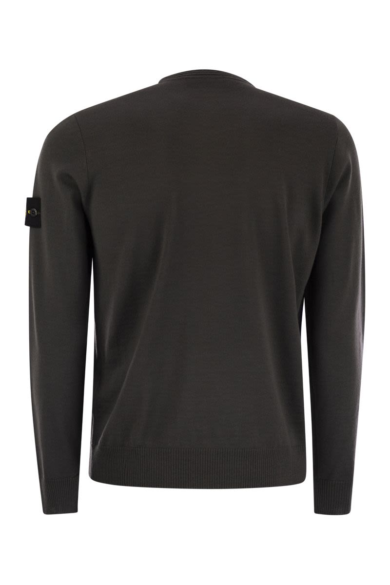 CREW NECK SWEATER WITH COMPASS BADGE Stone Island