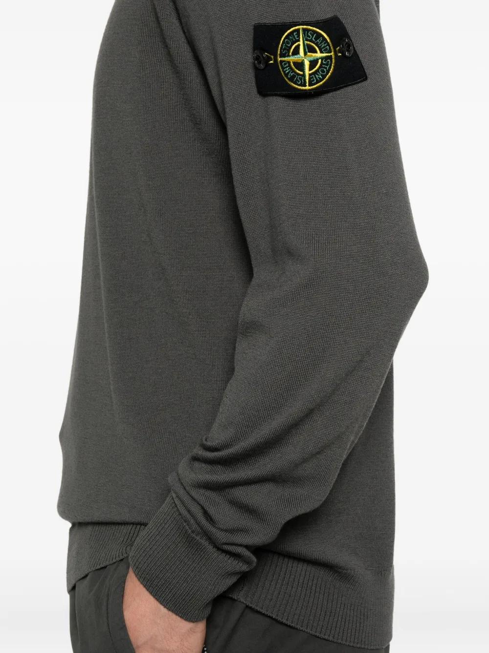 CREW NECK SWEATER WITH COMPASS BADGE Stone Island