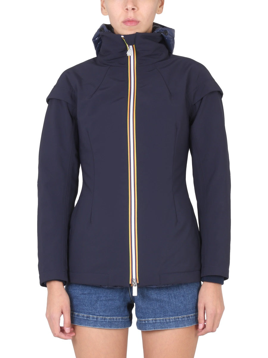 ZIPPERED WINDBREAKER K-Way BLUE 6