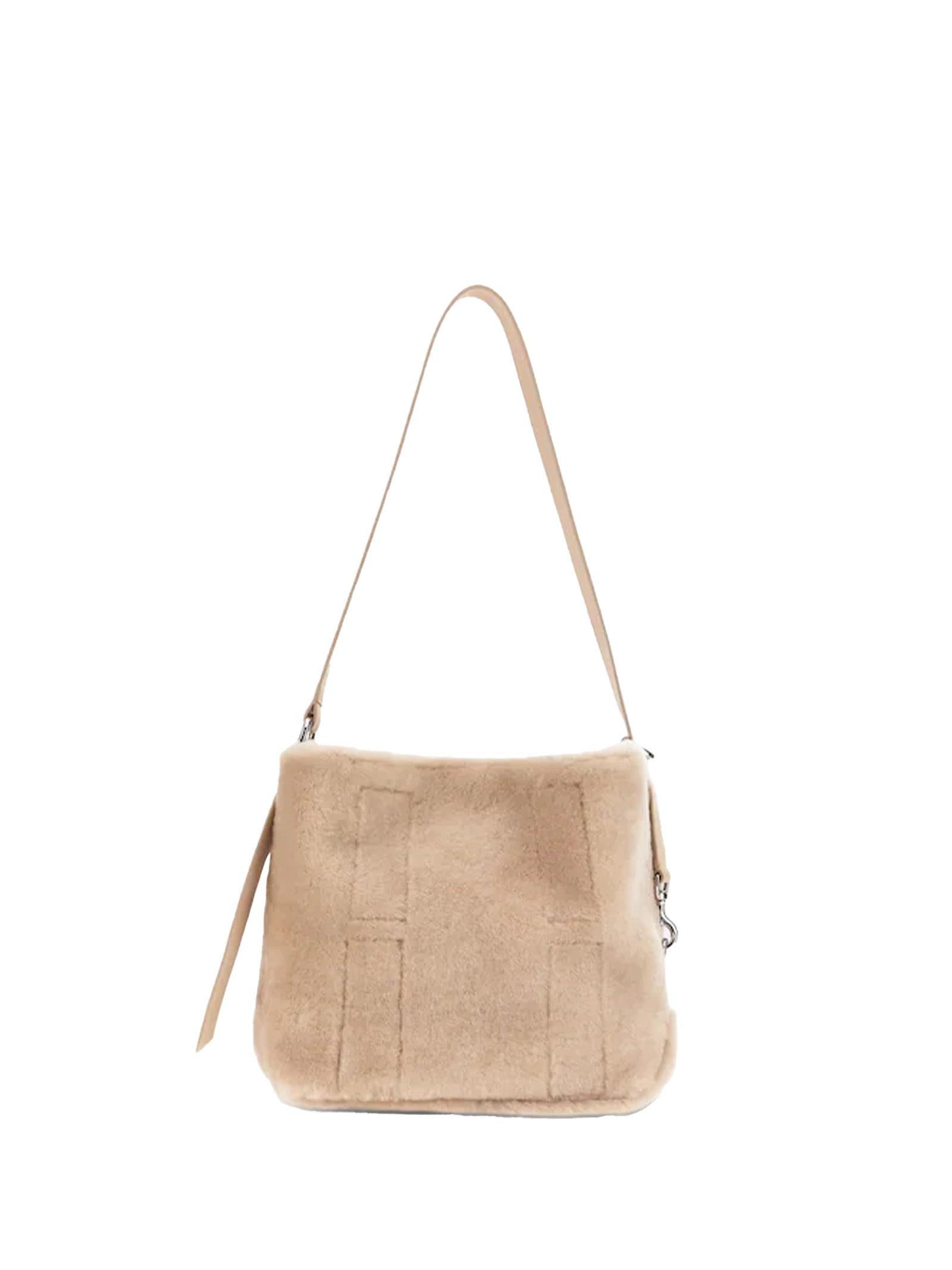 HOGAN HOBO BAG IN SHEARLING AND SMOOTH LEATHER INSERTS Hogan
