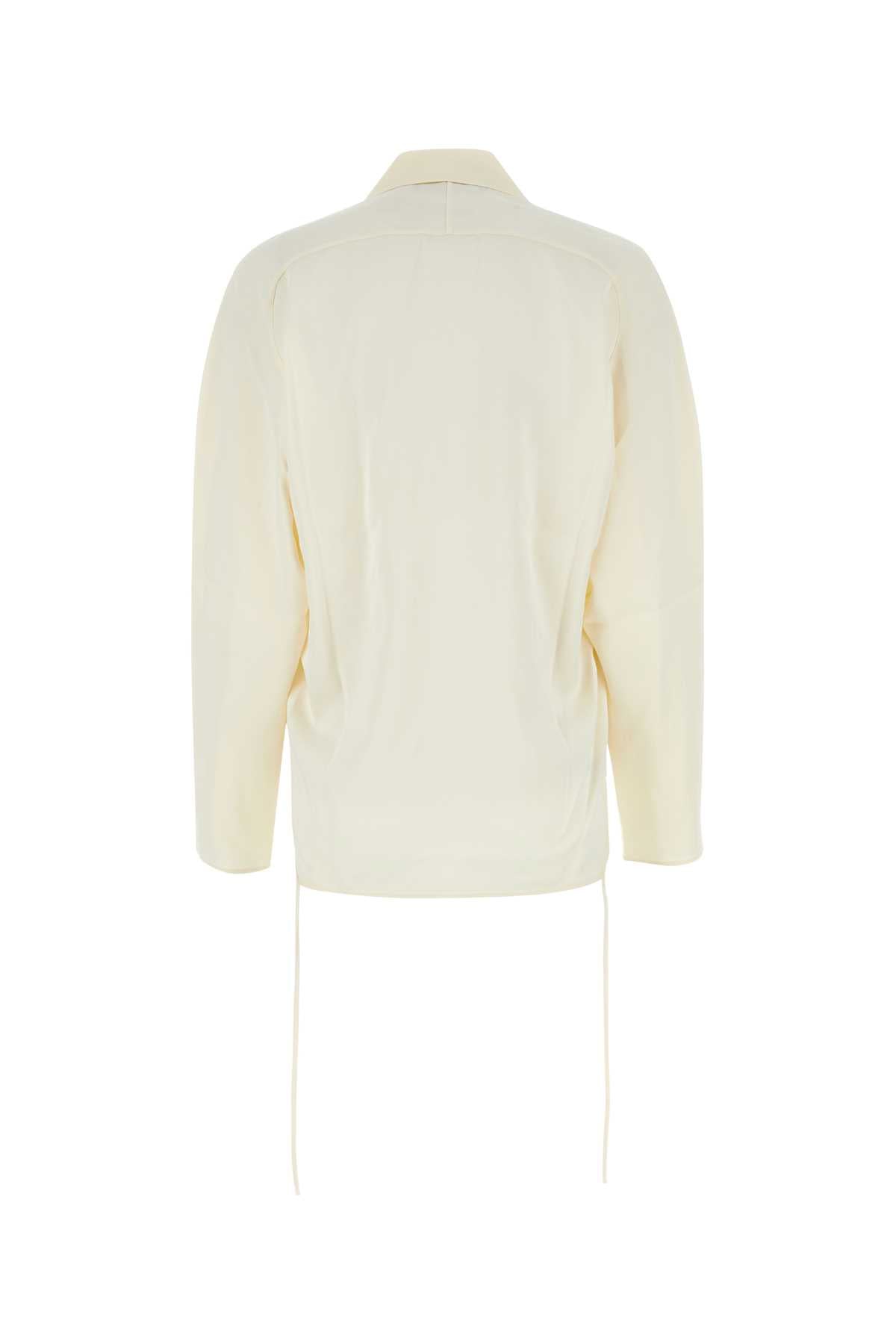 IVORY SATIN SHIRT KIKO KOSTADINOV WHITE 40F