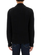DOUBLE-BREASTED RIBBED KNIT CARDIGAN Tom Ford BLACK 50